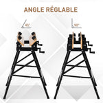 Établi pliant établi de serrage avec 4 serre-joints table de travail, charge 150 kg, 63,5x60,5x78cm, noir
