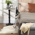 Sponda letto con piedini, protezione regolabile in 5 altezze, tasca portaoggetti, 52 x 85-95 x 71-102 cm, bianco nero