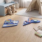 Busy Board Spielzeug, Wand-Aktivitätsbrett Wal, Pädagogisches Motorikbrett für Kleinkinder ab 2 Jahren, Blau