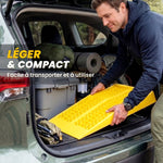 Ensemble de 2 rampes pour voiture véhicule utilitaire rampe de chargement dim. 70L x 19,5l x 7,8H cm PP jaune