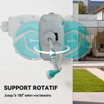 Enrouleur Tuyau Arrosage Mural Automatique 10 + 1 m, Pivotant 180°, Buse à 7 Modes, pour Jardin, 28x14x34cm, Vert