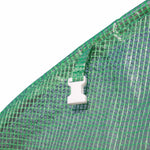 Serre de jardin 9 m² serre tunnel de jardin 3 x 3 x 2 m avec porte enroulable et 6 fenêtres en maille en acier PE vert