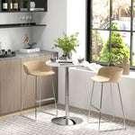 Table de bar ronde table haute cuisine réglable en hauteur 69-91 cm plateau pivotante à 360° blanc et argenté