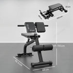 Banc de Musculation Pliable avec Hauteur et Inclinaison Réglables pour Entraînement Dos Bras, 96,6x68x69-110cm, Noir