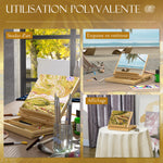 Chevalet de table en bois avec tiroir de rangement pour des toiles jusqu'à 24,5 cm pour adultes débutants bois naturel