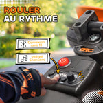 Moto électrique pour enfant moto cross pour enfants de 3 à 6 ans 2 moteurs 12V vitesse 5 km/h 109,5x60x72,5cm orange