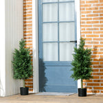 Lot de 2 plantes artificielles Cèdre avec pot, hauteur 90 cm, Conifère, 38L x 12,5l x 90H cm