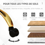 Chaise de bureau fauteuil de bureau ergonomique réglable en hauteur siège confortable pivotante piètement acier blanc