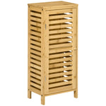 Armoire de salle de bain en bambou 1 étagère réglable design naturel 30 x 19,9 x 70 cm naturel