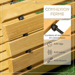 Allée chemin de jardin en lattes de bois enroulable - bois massif de pin 185 x 60 cm
