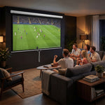 100-Zoll TV- und Heimkino-Projektionsleinwand, 16:9 4K HD-Projektor, Wand- oder Deckenmontage