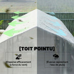 Serre tunnel de jardin 12 m², serre de jardin tunnel avec porte et 8 fenêtres, bâche PE 140 g/m² 400 x 200 x 200cm blanc