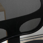 Chaise bureau ergonomique, chaise de dessin, repose-pieds, dossier en maille, hauteur réglable, 64x57x110-132cm, noir