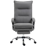 Fauteuil de bureau massant et chauffant, chaise de bureau, hauteur réglable, dossier inclinable, 66x74x121,5cm gris