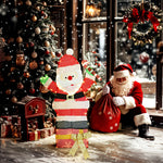 Père Noël lumineux de 90 cm avec 97 LED blanc chaud, décoration de Noël pour intérieur et extérieur