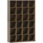 Meuble de rangement multimédia 456 CD/ 336 DVD - bibliothèque en bois avec étagères réglables, 89 x 130,5 cm, marron