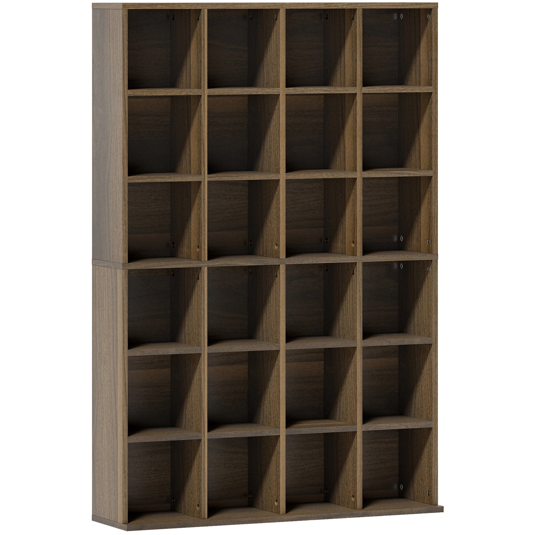 Meuble de rangement multimédia 456 CD/ 336 DVD - bibliothèque en bois avec étagères réglables, 89 x 130,5 cm, marron