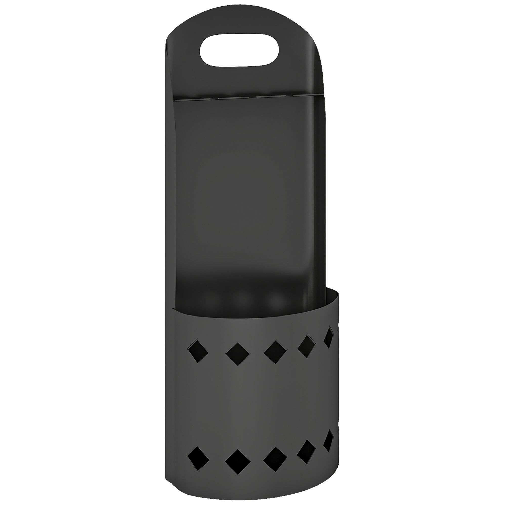 Ensemble serviteur de cheminée 4 pièces, accessoire outils cheminee avec balai pelle tisonnier et support, en métal noir-0
