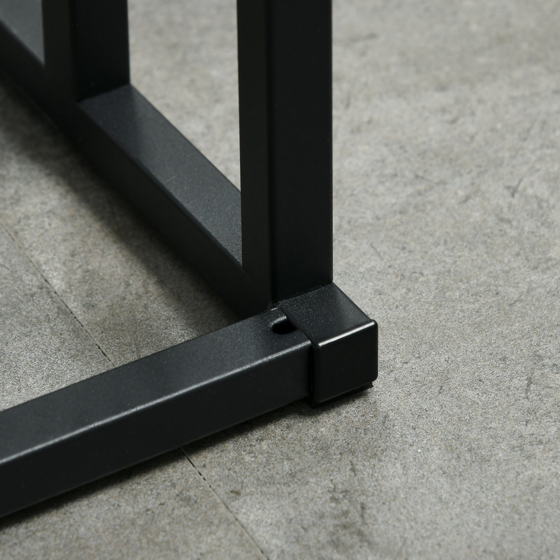 Porte-serviettes en bambou et acier sur pieds avec 3 barres support pour serviette 45 x 22,5 x 86 cm noir et naturel