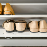 Armoire à Chaussures Meuble à Chaussures dim. 60L x 24l x 80H cm 2 Portes abattantes Blanc