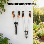 Ensemble de 4 cisailles de jardin avec taille-haies, ébrancheurs, sécateurs et scie pliable, poignée en aluminium