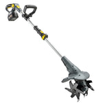 Motobineuse sans Fil Motoculteur Électrique 18V 355W avec 2 Batteries 4,0Ah Léger et Anti-mal de Dos, Largeur 20cm Gris
