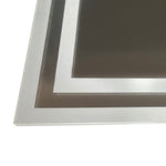 Miroir de salle de bain rectangulaire mural lumineux LED horizontal ou vertical, 100 x 60 cm