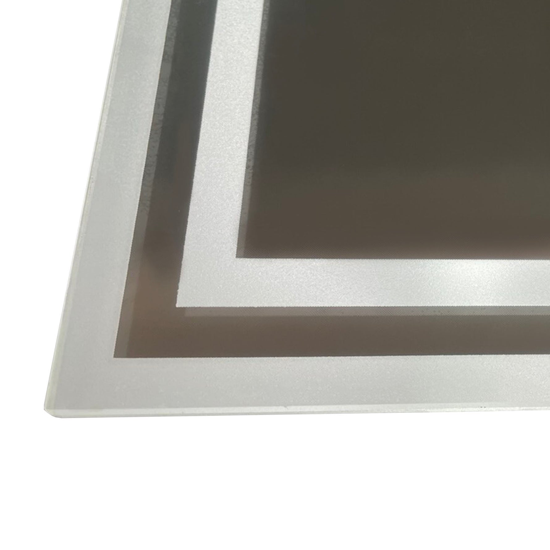 Miroir de salle de bain rectangulaire mural lumineux LED horizontal ou vertical, 100 x 60 cm