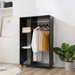 Armoire penderie Armoire de Rangement Mobile Panneaux de Particules Noir
