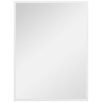 Miroir mural rectangulaire 60 x 80 cm, cadre en MDF, idéal pour la salle de bain, salon ou chambre, blanc