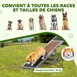 Agility sport pour chien bascule équipement entrainement chien bois sapin pré-huilé feutre bitumé antidérapant gris noir