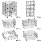 Cage parc clôture pour animaux domestiques enclos pour petits animaux 146 x 73 x 73 cm modulable 2 niveaux 36 panneaux bords arrondis fil en acier noir