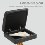 Fauteuil massant avec repose-pied, dossier inclinable jusqu'à 135°, coffre de rangement, télécommande