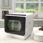 Mini lavastoviglie 4 coperti 5 programmi serbatoio acqua 6L controllo touch display LED 45 x 44 x 45,8 cm bianco