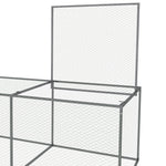 Enclos poulailler cage clapier extérieur 3 m² pour petits animaux dim. 3 x 1 x 0,8 m acier galvanisé