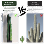 Cactus artificiel grand réalisme plante artificielle grande taille dim. Ø 17 x 98H cm vert