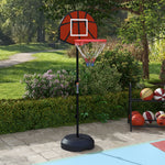 Support panier de basket-ball 2 en 1 avec hauteur réglable 129-179 cm et jeu de 6 fléchettes magnétique