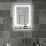 Miroir rectangulaire mural lumineux LED de salle de bain 70 x 50 cm