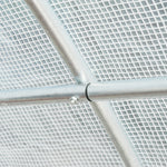 Bâche de Rechange Serre Tunnel 18 m², bâche 6L x 3l x 2H m PE Anti-UV imperméable 12 fenêtres + Porte Enroulable zippée