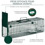Cage attrape animaux nuisibles 1 entrée dim. 60 x 18 x 20 cm vert foncé