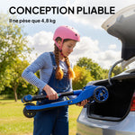Trottinette électrique pour enfants 6+ ans, pliable 3 roues démarrage zéro, vitesse maximale 8 km/h 64 x 29 x 83 cm bleu