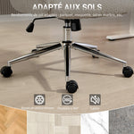 Chaise bureau ergonomique, fauteuil de bureau pivotant, hauteur réglable, appui-tête réglable, fonction bascule, gris
