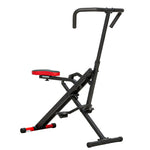 Appareil d'entraînement abdominal, appareil de fitness pliable avec siège réglable, pour bras jambes 57x105x115cm rouge
