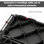 Caillebotis - Dalles terrasse - Lot de 18 - emboîtables, Installation très Simple - Petits Carreaux Composite Plastique
