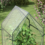 Serre de jardin, Serre à Tomate pour le jardin avec 2 portes zippées, dim. 90 x 90 x 145cm