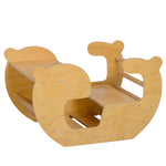 Kletterbogen für Kinder, Kinderspieltisch 18-48 Monate, 2-in-1-Design, max. Traglast 50 kg, Naturholz