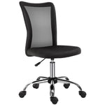 Chaise de Bureau Ergonomique, Fauteuil de Bureau, Hauteur Réglable, Piètement Chromé Noir