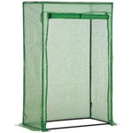 Serre de jardin, serre de balcon, bâche renforcée PE, châssis en acier, porte zippée enroulable, pour légumes plantes fleurs en toutes saisons intérieur et extérieur, 100 x 50 x 150 cm vert