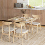 Table de cuisine pliable table à manger pliante avec plateau rabattable en bois pour 2 à 4 personnes bois naturel