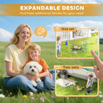 Enclos pliant en métal pour chiens lapins rongeurs petits animaux intérieur et extérieur 6 panneaux avec porte